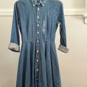 Polo by Ralph Lauren Blue Denim Kids Dress